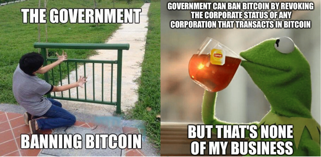 government banning bitcoin